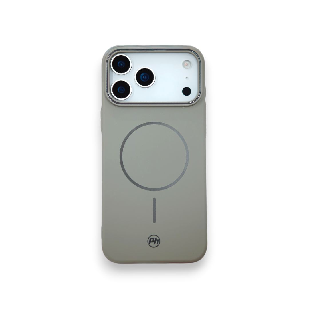 Case PH 17 Pro Max silicone macio cinza