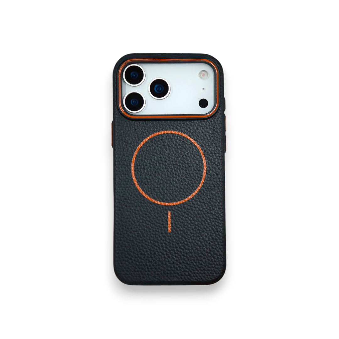 Case PH 17 Pro Max crocodile preta
