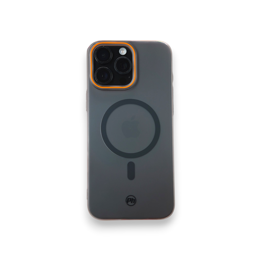 Case PH 16 Pro Max transparente Fosca preta