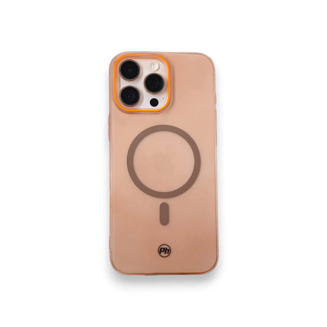 Case PH 16 Pro Max transparente fosco desert marrom