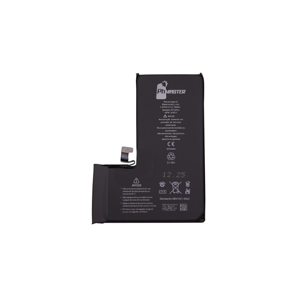 Bateria iPhone 15 Pro Com Flex