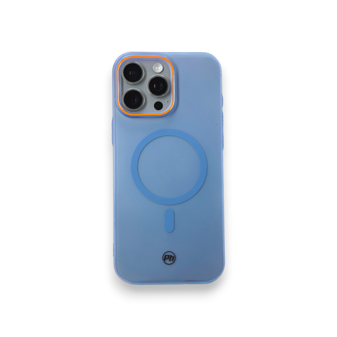 Case PH 16 Pro transparente fosco azul