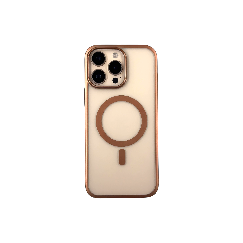 Case PH 16 Pro Max bronze com Bordas Metalizada fosca PH B408