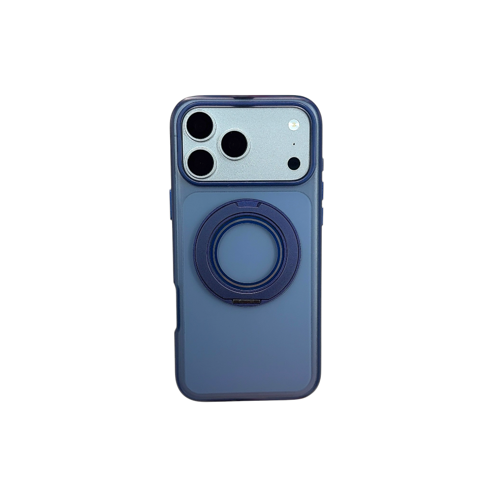 Case PH 17 Pro Max fosca anel magnético Giratório Thick Azul  PH-p002